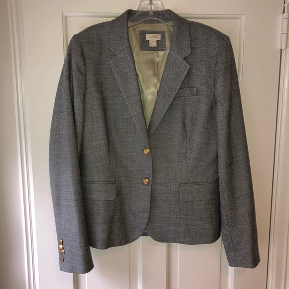 J. Crew Factory Jackets & Blazers - J Crew Factory Grey Wool Blend Blazer, Size 10.